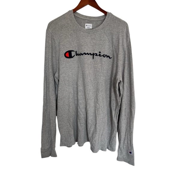 Champion Gray Long Sleeve Shirt size XL - Picture 1 of 5